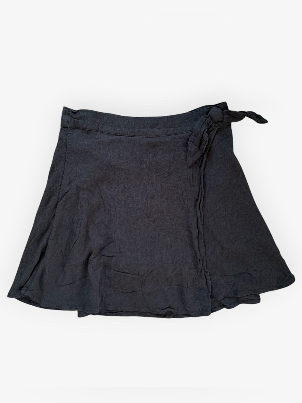 Abercrombie Kids Girls Black Wrap Skort Woven Lightweight Tie Waist 13/14